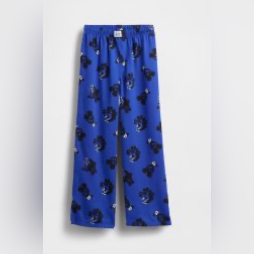 NWT Gap × Disney Kids Recycled Flannel Halloween PJ Set, active blue